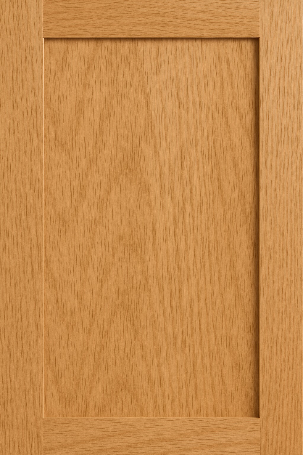Shaker cabinet door in Natural Oak stain