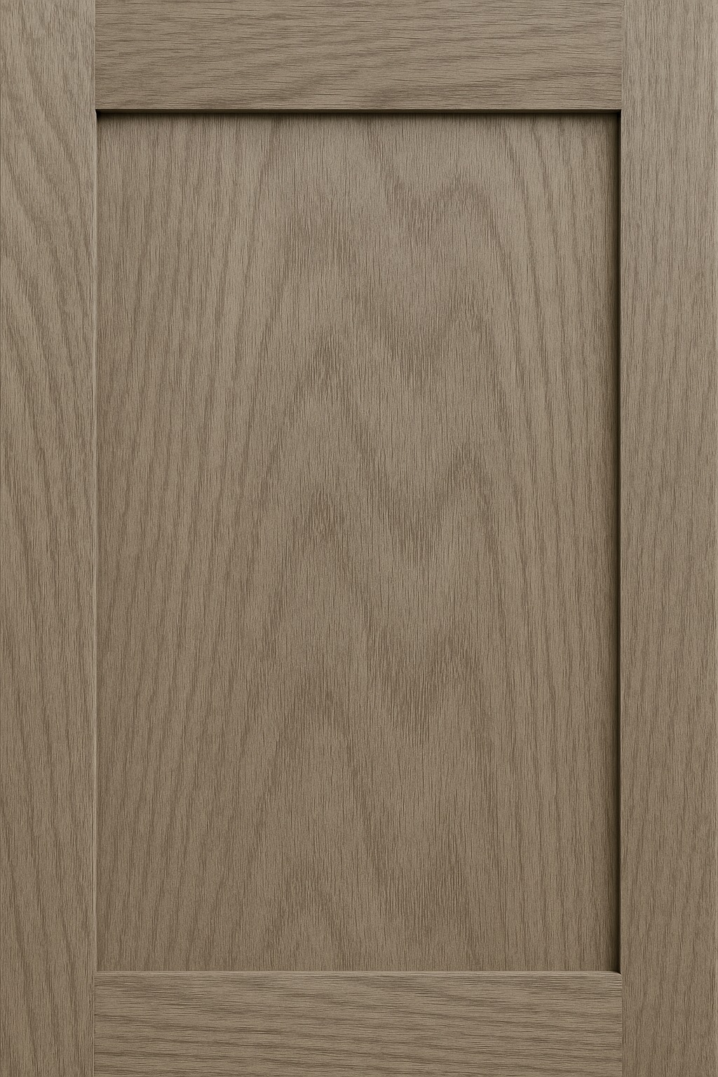 Shaker cabinet door in Weathered Oak stain